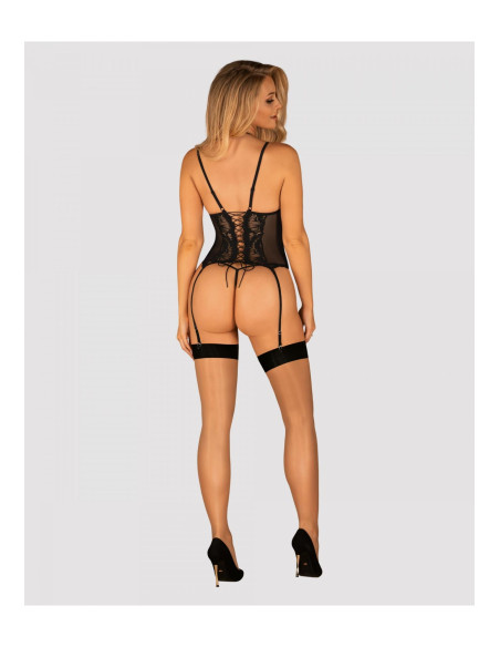 Bielizna-Alessya gorset czarny  XS/S