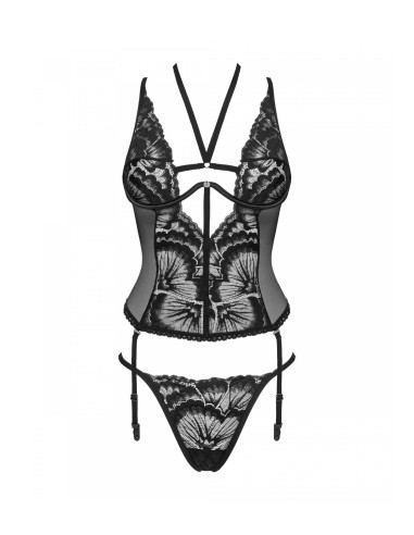 Bielizna-Alessya gorset czarny  XS/S