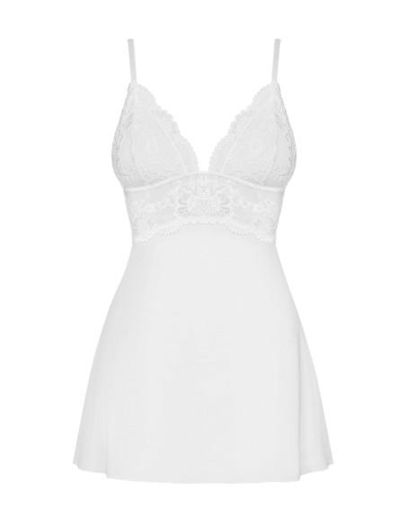 Bielizna-810-BAB-2 babydoll i stringi biała  S/M