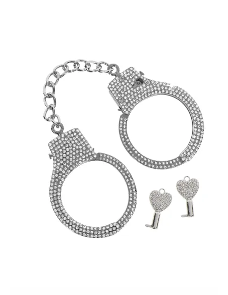 Diamond Wrist Cuffs Silver