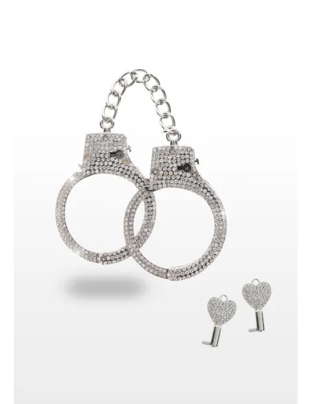 Diamond Wrist Cuffs Silver