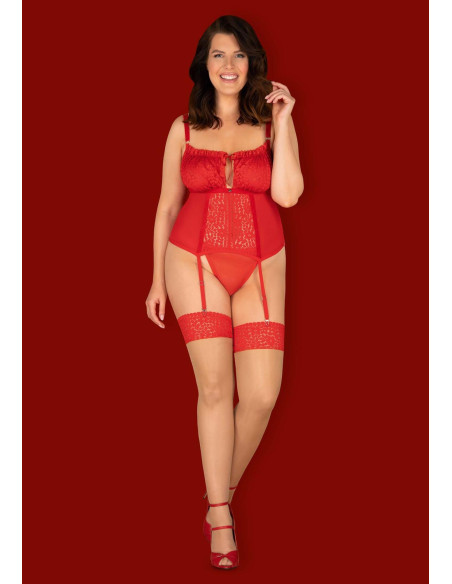 Bielizna-Blossmina gorset i stringi  4XL/5XL