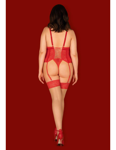Bielizna-Blossmina gorset i stringi  4XL/5XL