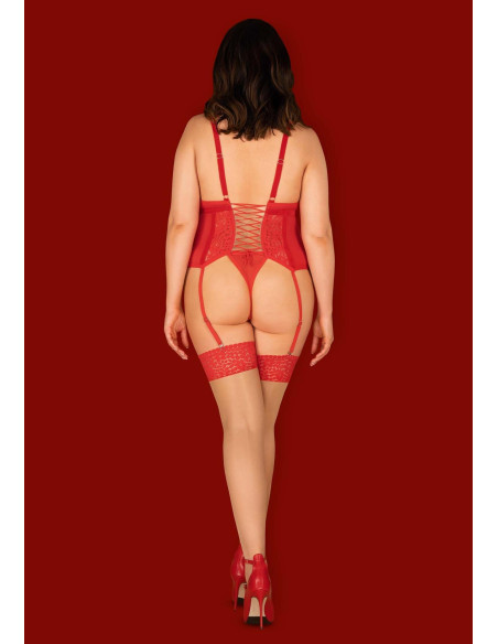 Bielizna-Blossmina gorset i stringi  4XL/5XL