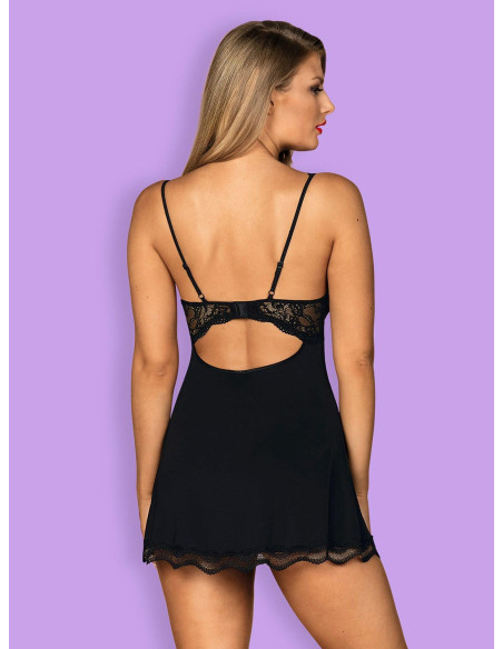 Bielizna-Luvae babydoll i stringi Czarny  S/M