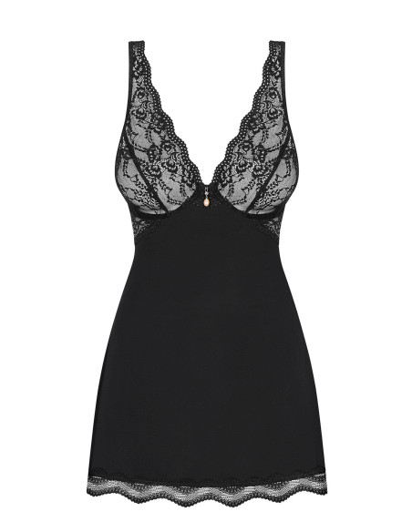 Bielizna-Luvae babydoll i stringi Czarny  S/M