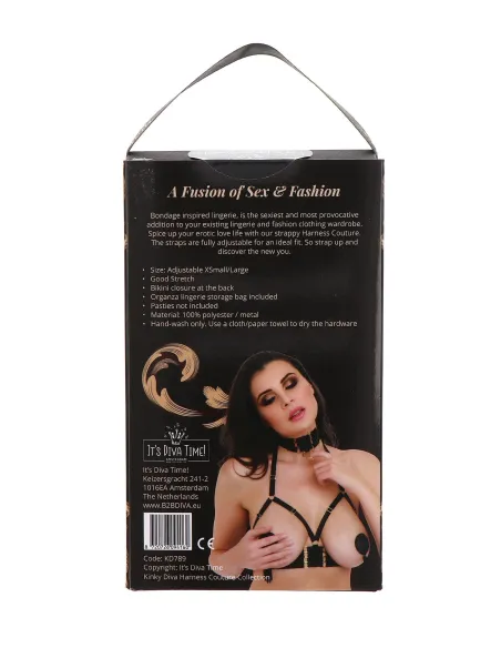 Open Cup Bra Plus O-Ring Collar