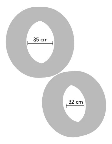 Double Stackers C-Rings 2 Pcs Set L