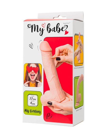 My Babe My Darling Realistic Dildo, TPE, Nude, 22 cm