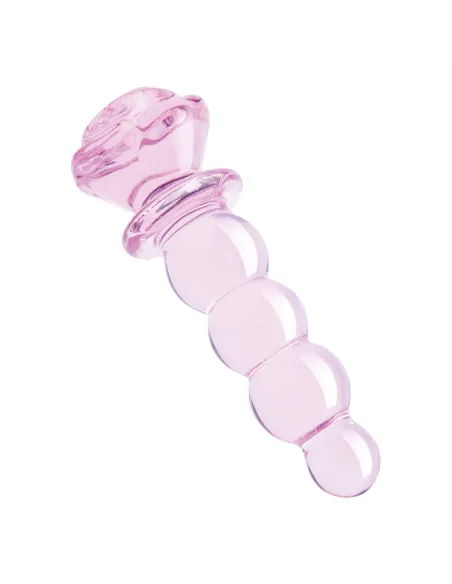 GLAZE GLASS ROSEBUD BEADED  PLUG