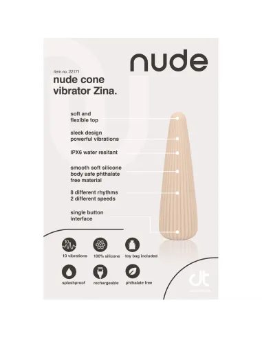NUDE ZINA CONE VIBRATOR - TRAVELSIZE