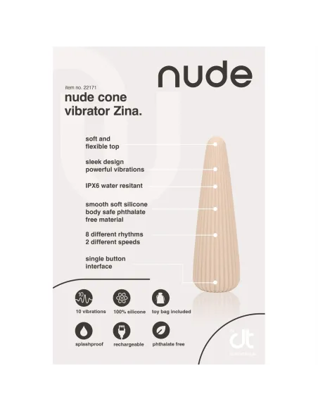 NUDE ZINA CONE VIBRATOR - TRAVELSIZE