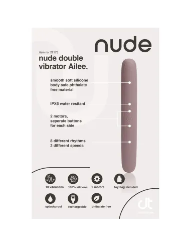 NUDE AILEE DOUBLE VIBRATOR - TRAVELSIZE