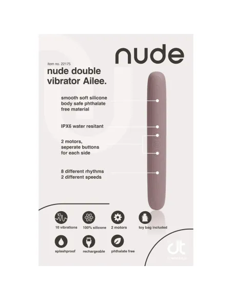 NUDE AILEE DOUBLE VIBRATOR - TRAVELSIZE