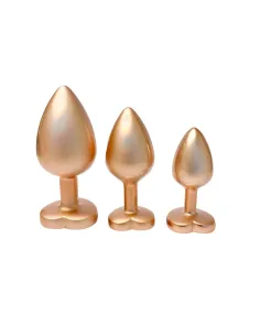 GLEAMING LOVE PEARL GOLD PLUG SET