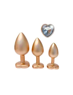 GLEAMING LOVE PEARL GOLD PLUG SET 2