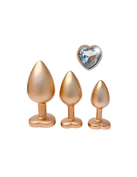 GLEAMING LOVE PEARL GOLD PLUG SET