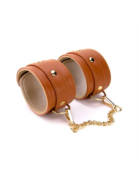 BLAZE ELITE ANKLE CUFFS COGNAC VEGAN LEATHER