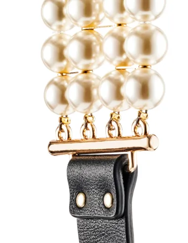 GUILTY PLEASURE LUMINIOUS PEARL LEASH AND COLLAR