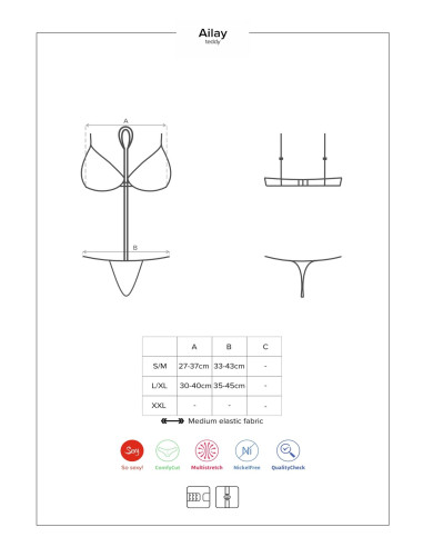 Bielizna-Ailay body czarne L/XL