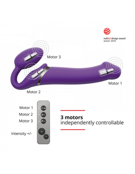 VIBRATING STRAP-ON - L - PURPLE