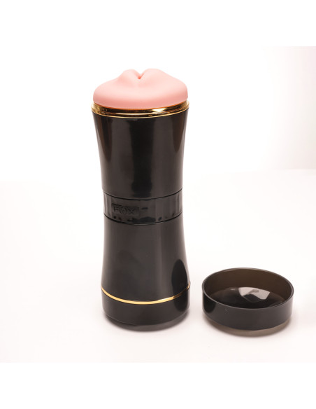 Velvet Touch masturbator dwustonny końce wagina usta czarny