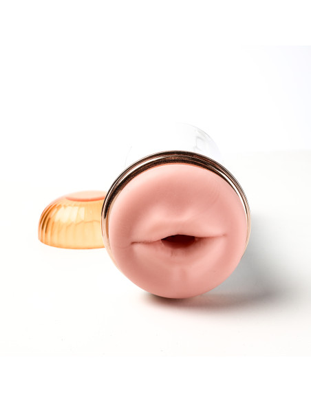 Velvet Touch masturbator z wibracją dwustronny wagina anus  cyberskóra ładowany usb biały
