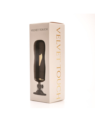 Velvet Touch masturbator z wibracją wagina cyberskóra ładowany usb czarny