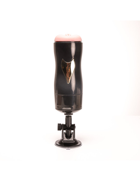 Velvet Touch masturbator z wibracją wagina cyberskóra ładowany usb czarny