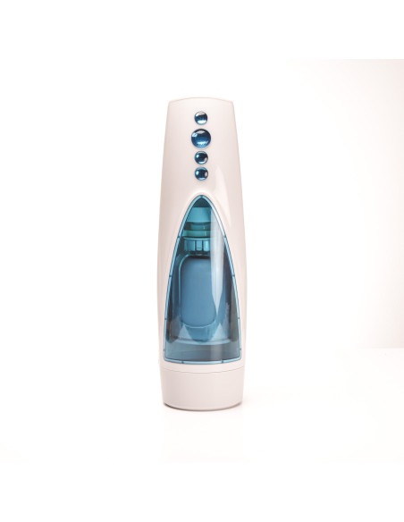 Velvet Touch masturbator z wibracją rotujący plus ruch góra dół wagina cyberskóra ładowany usb biały