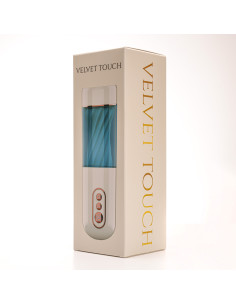 Velvet Touch masturbator z wibracją ssaniem cyberskóra ładowany usb biały