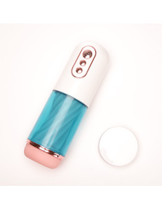 Velvet Touch masturbator z wibracją ssaniem cyberskóra ładowany usb biały 2