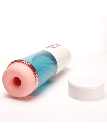Velvet Touch masturbator z wibracją ssaniem cyberskóra ładowany usb biały