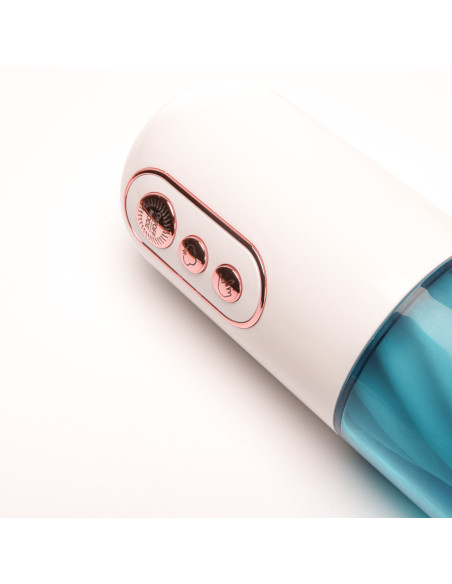 Velvet Touch masturbator z wibracją ssaniem cyberskóra ładowany usb biały