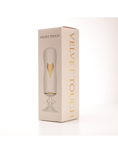 Velvet Touch masturbator z wibracją wagina cyberskóra ładowany usb biały