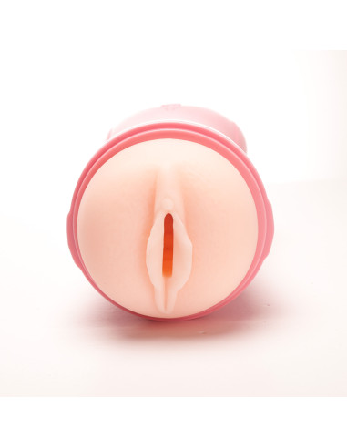Velvet Touch masturbator pulsacyjny z wibracją oraz efektami dźwiękowymi wagina cyberskóra ładowany usb różowy