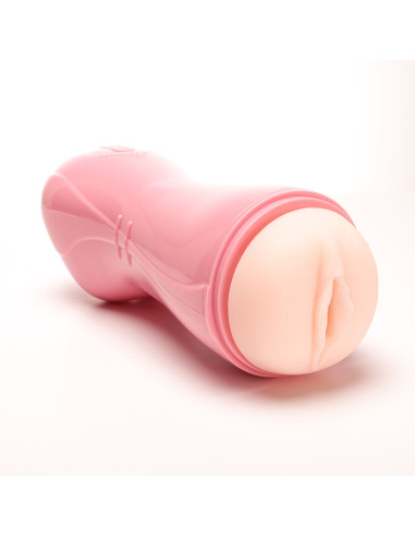 Velvet Touch masturbator pulsacyjny z wibracją oraz efektami dźwiękowymi wagina cyberskóra ładowany usb różowy