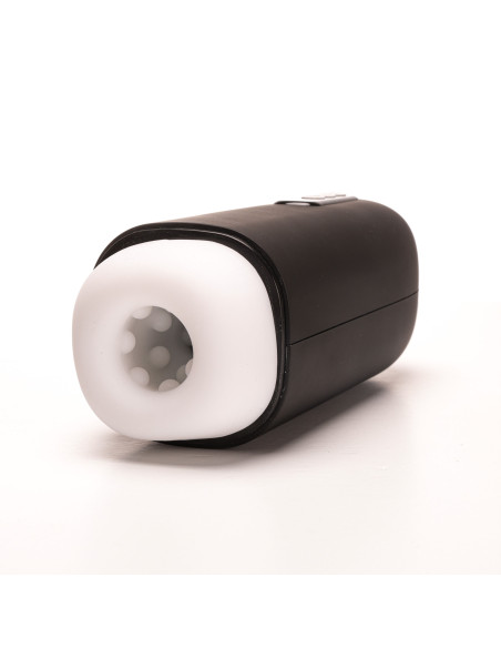 Velvet Touch masturbator z wibracją ssaniem cyberskóra ładowany usb czarny