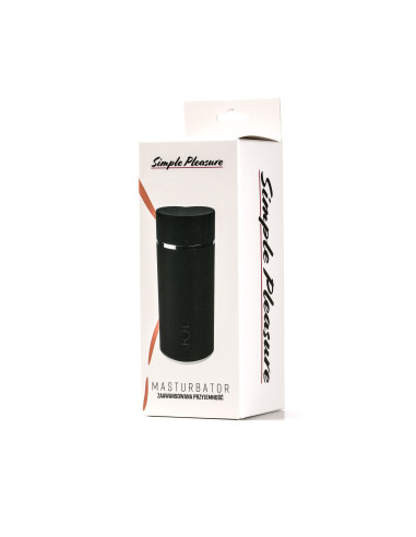 Simple Pleasure masturbator z wibracją wagina cyberskóra ładowany usb  złoty