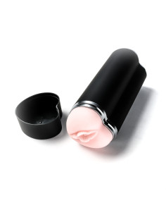 Simple Pleasure masturbator z wibracją wagina cyberskóra ładowany usb  złoty 2