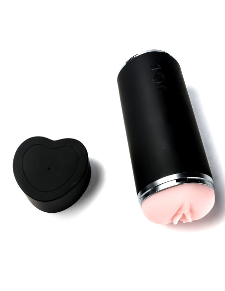 Simple Pleasure masturbator z wibracją wagina cyberskóra ładowany usb  złoty