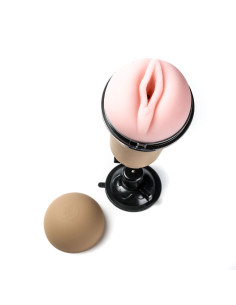 Simple Pleasure masturbator z wibracją wagina  cyberskóra ładowany usb złoty 2