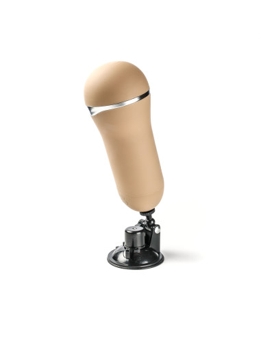 Simple Pleasure masturbator z wibracją wagina  cyberskóra ładowany usb złoty
