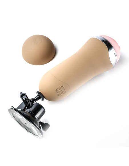 Simple Pleasure masturbator z wibracją wagina  cyberskóra ładowany usb złoty