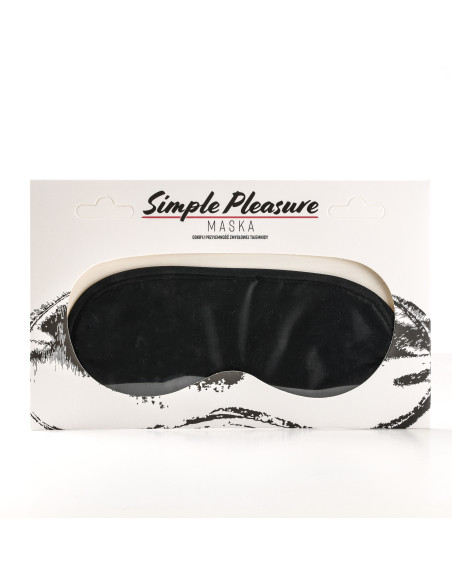 Simple Pleasure maska na oczy satynowa czarna