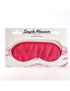Simple Pleasure maska na oczy satynowa różowa