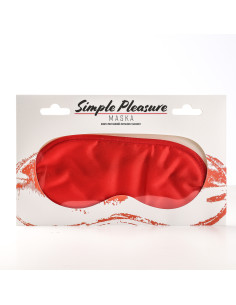 Simple Pleasure maska na oczy satynowa czerwona