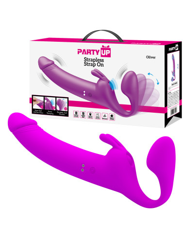 Party Up strap-on wibracje ładowany usb kolor fioletowy Oliver