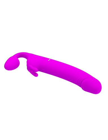 Party Up strap-on wibracje ładowany usb kolor fioletowy Oliver