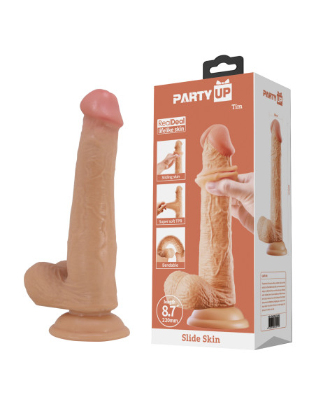 Party Up dildo cyberskóra kolor cielisty 22 cm Tim